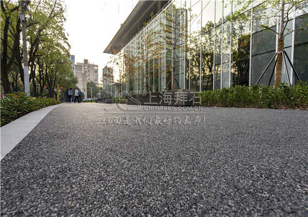 透水膠粘石路面 透水膠粘石路面