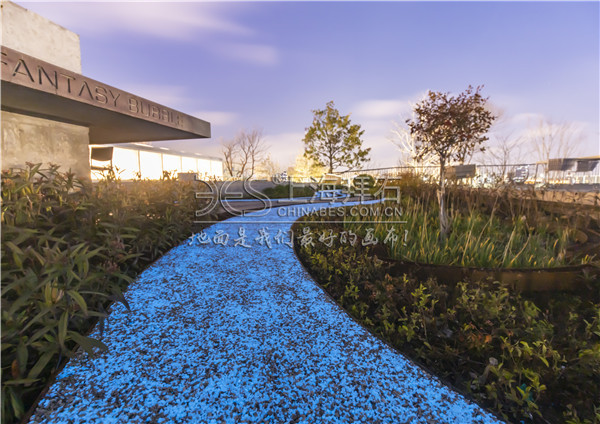 熒光膠粘石路面