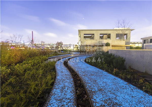 熒光膠粘石路面