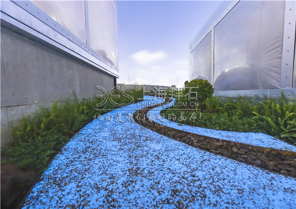 熒光膠粘石路面