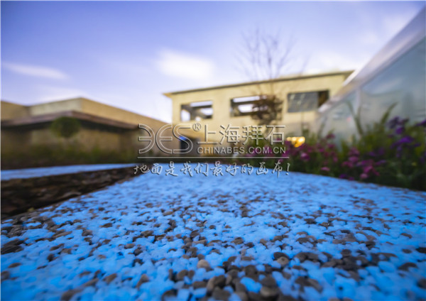 熒光膠粘石路面