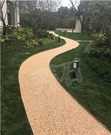 上海園林膠粘石透水地坪工程