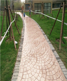 上海寶山小區(qū)路面壓花地坪