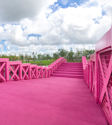 彩色陶粒防滑路面 彩色陶粒防滑路面