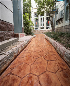 上海南園養(yǎng)老院壓印地坪項目