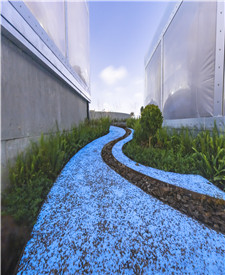 上海平定路膠粘石夜光地坪項(xiàng)目